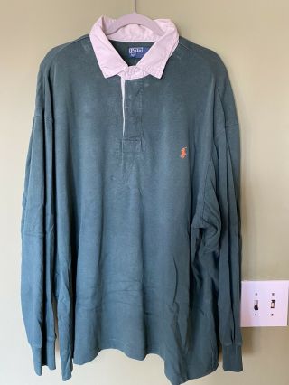 Vintage Polo Ralph Lauren Rugby Long Sleeve Size 2xb $12
