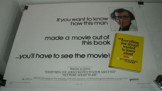 Rolled 1972 Woody Allen Everything You Always Wanted To 22 X 28 Movie Poster