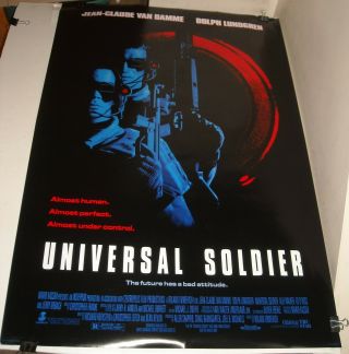 Rolled 1992 Universal Soldier Double Sided Movie Poster Jean Claude Van Damme