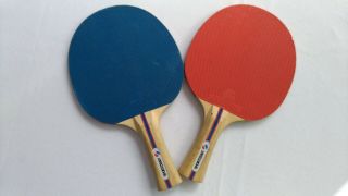 Vintage Sportcraft Ping Pong Paddles Set Of 2 Wood