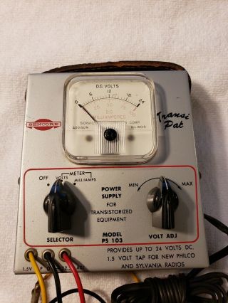 Vintage Sencore Transi - Pak Model Ps - 103 Transistor Power Supply 0 - 24 Volts Dc
