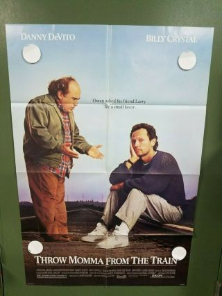 1987 Throw Momma From The Train Onesheet Poster 27x41 Danny Devito Billy Crystal