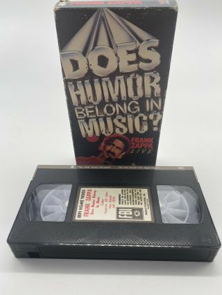 Frank Zappa Does Humor Belong In Music Live Vhs 1985 Rare Vintage