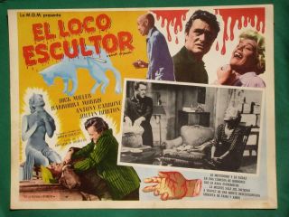 A Bucket Of Blood Horror Monster Roger Corman Spanish Orig Mexican Lobby Card 3