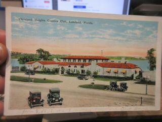 Vintage Old Postcard Florida Cleveland Heights Country Club Lakeland Golf Course