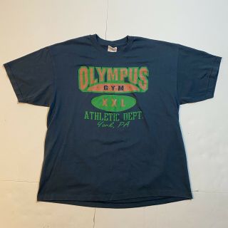 Vintage Olympus Gym York Pennsylvania Green Blue T - Shirt Mens Extra Large Xl