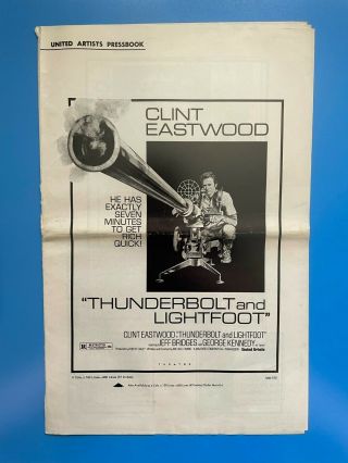 Thunderbolt And Lightfoot (1974) Pressbook Clint Eastwood,  Jeff Bridges