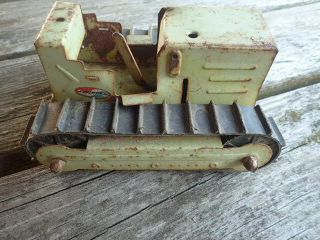 Vintage Structo Lime Green Pressed Steel Dozer/parts/s/restore/repair