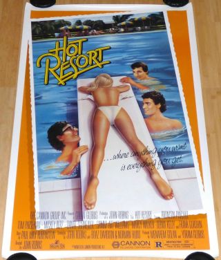 Hot Resort 1980s Rolled Vhs Home Video Movie Poster Summer Beach