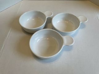 Set Of 3 Vintage Corning Ware Grab - It Bowls P - 150 - B French White 15 Oz