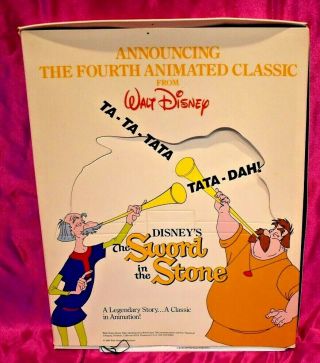 Walt Disney The Sword Of The Stone Advertising Mobile & Paperwork Videostore