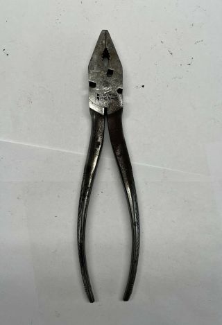 Vintage Kraeuter 1841 - 8,  8 " Buttons Style Side Cutting Linesman Pliers