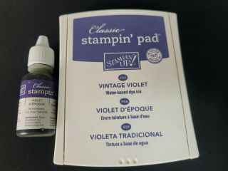 Stampin Up Classic Ink Pad W Refill Vintage Violet W2