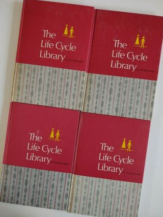 Vtg 1969 Set Of 4 Life Cycle Library Health Curriculum Sex Education Hc Vols 1 - 4