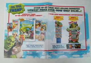 2004 Shrek / Shrek 2 Dvd Promo Trade Print Ad Poster Dreamworks Fill Your Swamp