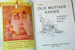 Vintage The Old Mother Goose Nursery Rhyme Book Anne Anderson Illustrations HC 2