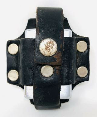 Vintage Leather Zippo Lighter Full Size Belt Holder Case Hh21