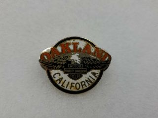 Vintage Oakland Ca California 1980s Harley - Davidson Vest Lapel Pin Motorcycle