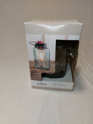 Adōr Home Fragrance Mason Jar Vintage Style Wax Warmer And Light