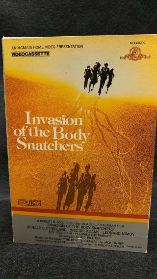 Invasion Of The Body Snatchers (1978) Beta Tape/donald Sutherland/ Nimoy/rare