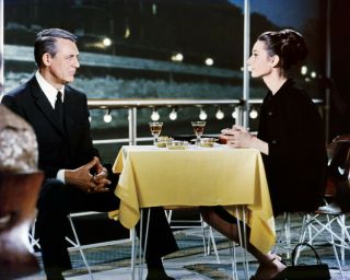 Audrey Hepburn Cary Grant Charade 8x10 Photo Dining Together