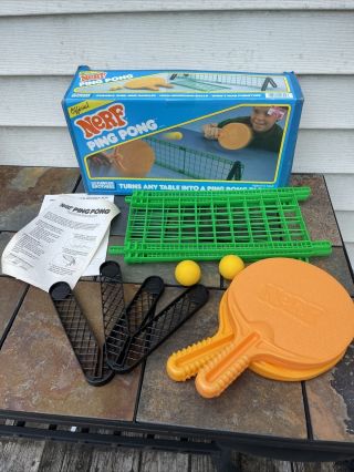 Vintage Parker Brothers Model 0304 Official Nerf Ping Pong Table Game 1987