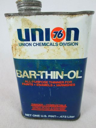 Vintage Union 76 Oil Co.  Bar - Thin - Ol Empty 1 Pint Metal Can
