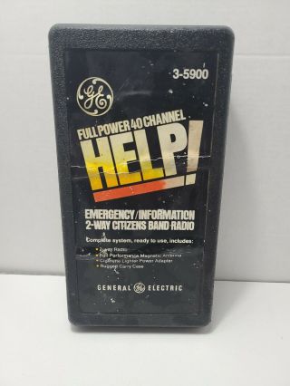 Vintage General Electric 3 - 5900 HELP Emergency 2 - Way Citizens Band Radio 2