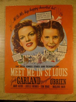 Judy Garland Meet Me In St Louis Rear Cover Ad On Mgm Film - Books Dorian Gray