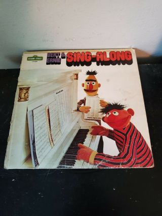 Vintage Sesame Street " Bert Ernie Sing Along " Record Lp Vinyl