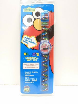 Vintage Sesame Street Elmo (1995) Musical Toy Watch Digital Children 