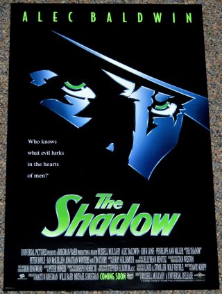 The Shadow 1994 Orig.  Advance 11x17 Movie Poster Alec Baldwin Crime Fantasy Art