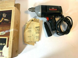 Vintage Sears Craftsman 3/8” Drill 315.  11480 Variable Speed Corded Electric B1