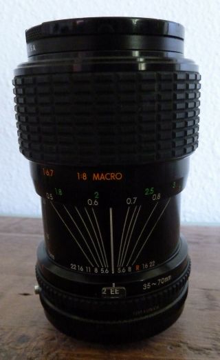 Vintage Sigma 35 - 70 Mm 1:2.  8 - 4 Zoom Master Lens With Cap,  Fits Konica T - 3
