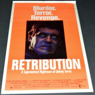Retribution 1987 Rolled 27x41 Movie Poster Style B Hoyt Axton Horror