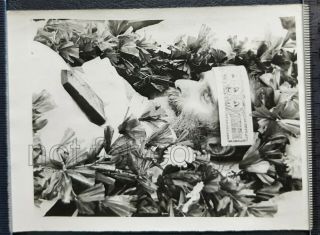 1950s Post Mortem Funeral Dead Man W/ Russian Icon Coffin Vintage Photo