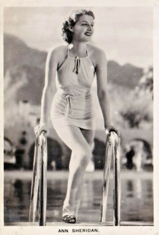 Ann Sheridan - Carreras Hollywood Film Starlet Pin - Up/cheesecake 1937 Cig Card