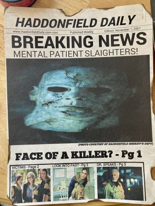 Halloween Rob Zombie Michael Myers News Print