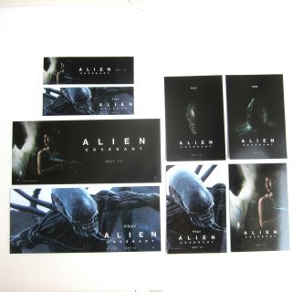 Alien Covenant Movie - Official Studio Promo Postcard,  Bookmark,  Sticker Set