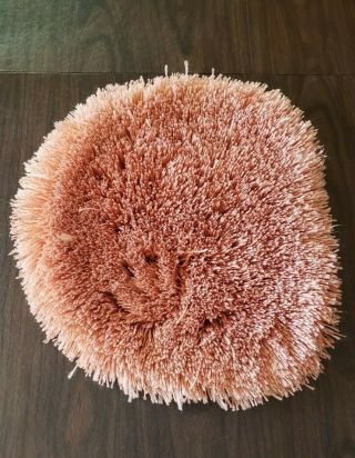 Vintage 70s Shag Carpet " Tiger Lily " Orange/rust Lg Elongated Toilet Lid Cover