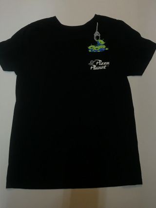 Disney Pixar Toy Story Aliens Pizza Planet Black Pocket T - Shirt Size M