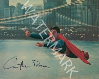 Christopher Reeve Signed 10x8 Photo,  Great Superman Image,  Looks Awesome Framed