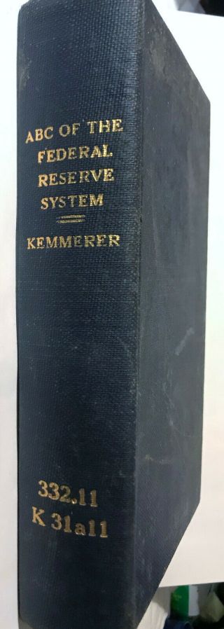 Vintage 1938 Book The Abc Of The Federal Reserve System
