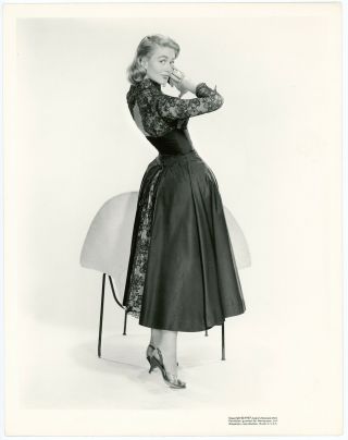 B - Movie Star Dorothy Malone 1957 Mid - Century Modern Fashion Photograph