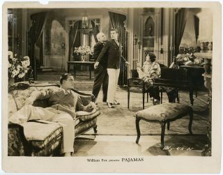 Olive Borden Silent Film Pajamas 1927 Orig Photograph Lawrence Gray,  Jerry Miley