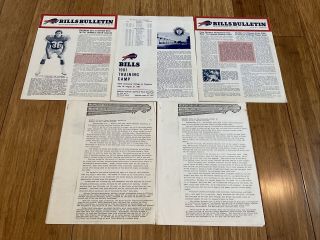 Vintage Buffalo Bills Bulletin Training Camp Guide News Release 1979 1981