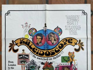 KALEIDOSCOPE 1966 OS 27x41 Movie Poster WARREN BEATTY SUSANNAH YORK 2