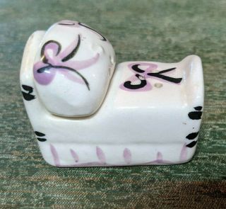 Vintage Bed White Pink Small Pillow Salt And Pepper Shakers Set