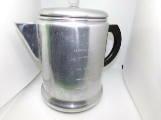 Vtg " Maid Of Honor " Sears Best Aluminum 12 Cup Coffee Pot