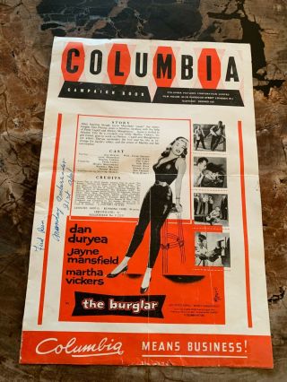 The Burglar,  1957,  Jayne Mansfield,  Press Kit.